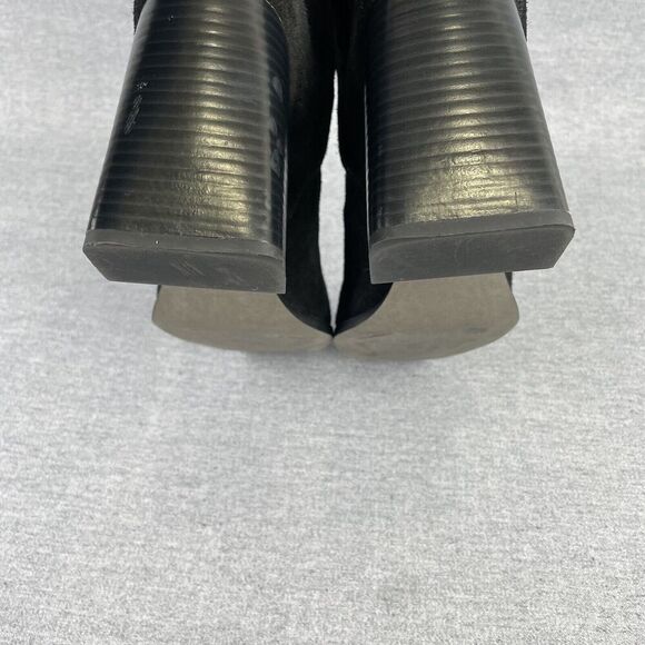 Sam Edelman Ivette Boots Women 9.5 Black Suede Square‎ Toe 90s Mid Calf 90s Y2K - Picture 9 of 16